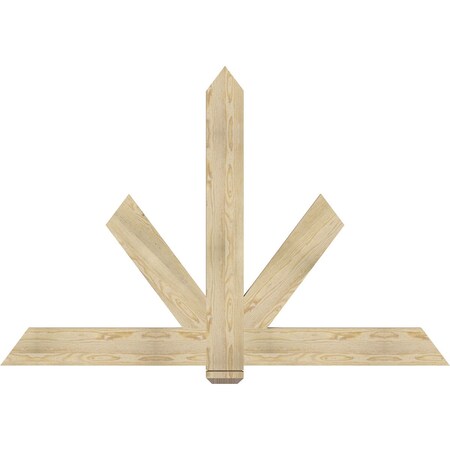 Ekena Millwork Kennewick Rough Sawn Timber Gable Bracket, Douglas Fir, 72"W x 48"H x 2"D x 6"F, 16/12 Pitch GBW072X48X0206KEN00RDF